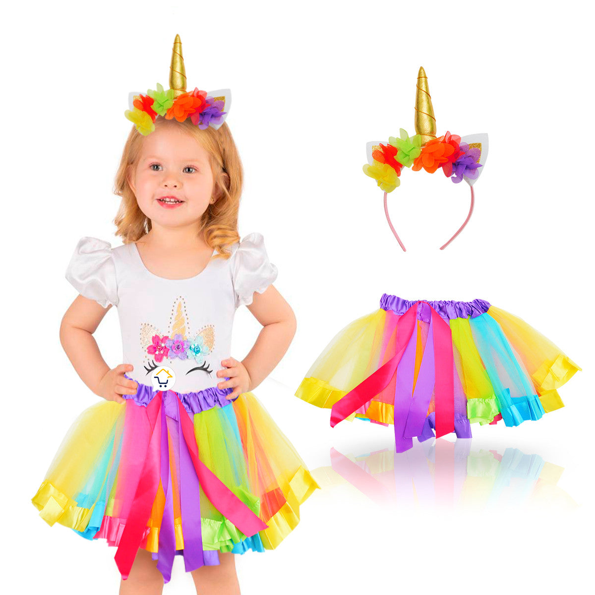 Disfraz unicornio para niña con accesorios